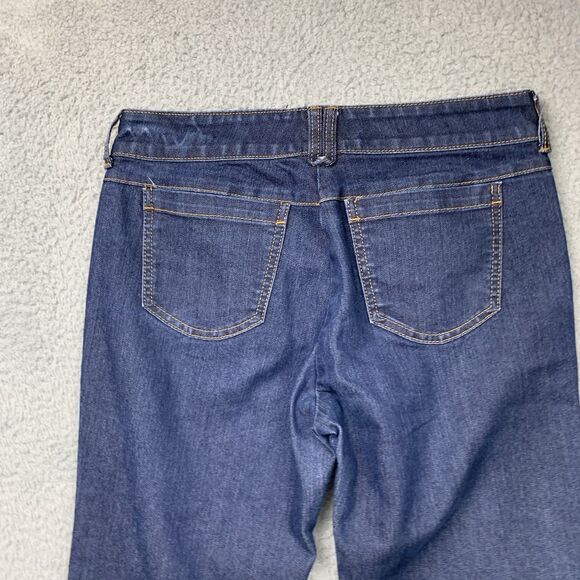 New York & Company Jeans Womens 6 Tall Blue Low Rise Flare Retro Style Denim - Picture 10 of 13